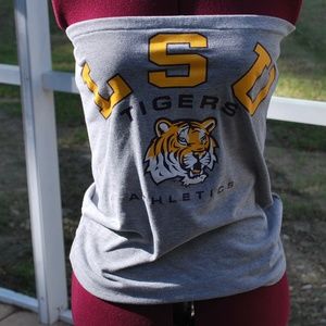 Louisiana State University LSU Tigers Strapless Tube Top Shirt size M